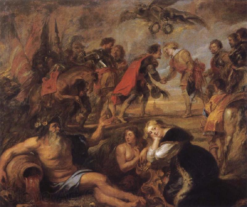 Peter Paul Rubens Meetin of King Ferdinand of Hungary and the Cardinal Infante Ferdinand before the Battle of Nordingen Spain oil painting art